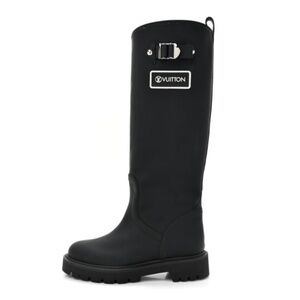 LOUIS VUITTON  Rubber Calfskin Territory Flat Boots
